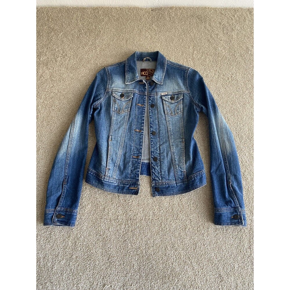 Vintage Hollister Y2K  Denim Jean Trucker Jacket Women’s Size Medium M Womens